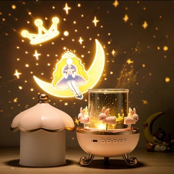 Rotating Cabin Projector Lamp | Kids Night Lights For Bedroom - Image 2