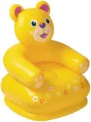 Inflatable Teddy Bear Chair  for kids (3-8Y) (Finish Color - Yellow, Pre-assembled)