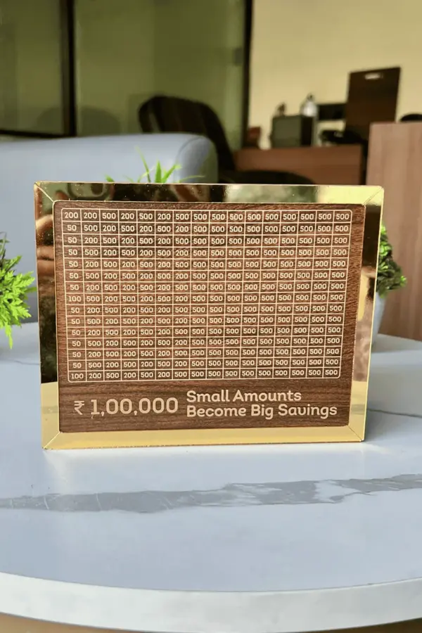Wooden Money Saving Box | 10K Challenge Piggy Bank