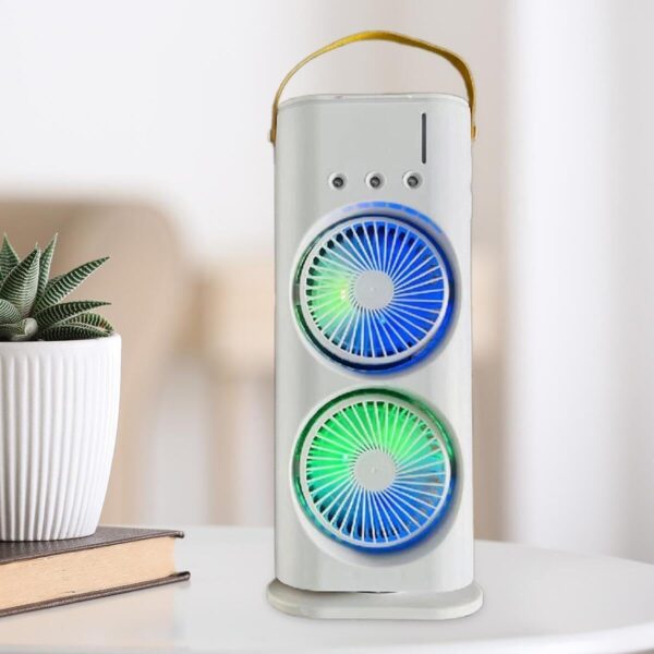 VISTORA'S Double End Mini Air Cooler Fan | 3-in-1 Air Mist Spray Cooler