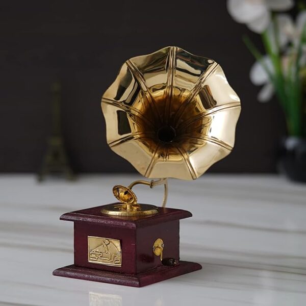 Fashion Bizz Antique Handmade Vintage Gramophone Decorative Showpiece - Image 2
