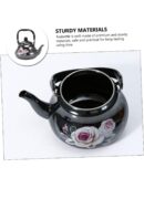 Vintage Mirror Glaze Pot Smooth Black Kitchen 1.5L Kettle