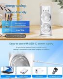 VISTORA'S Double End Mini Air Cooler Fan | 3-in-1 Air Mist Spray Cooler