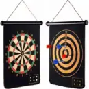 Dart Board with 4 pcs Safe Darts for Indoor and Outdoor Game (Roll Dart 12 Inch)
