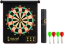 Dart Board with 4 pcs Safe Darts for Indoor and Outdoor Game (Roll Dart 12 Inch)