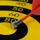 Dart Board with 4 pcs Safe Darts for Indoor and Outdoor Game (Roll Dart 12 Inch)