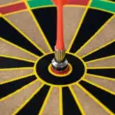Dart Board with 4 pcs Safe Darts for Indoor and Outdoor Game (Roll Dart 12 Inch)