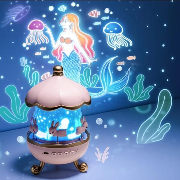 Rotating Cabin Projector Lamp | Kids Night Lights For Bedroom