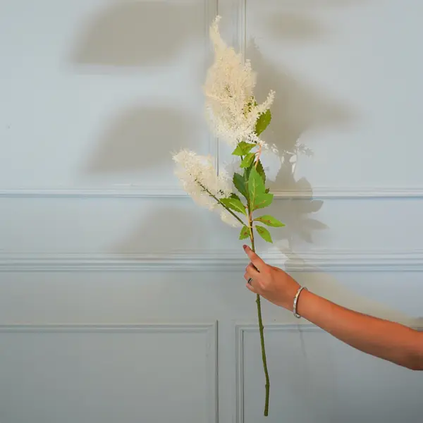 Faux Millet Grass Flower Stick (White) - 33 CM | Add timeless elegance to your home