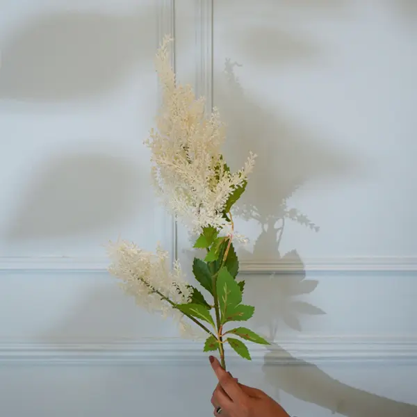 Faux Millet Grass Flower Stick (White) - 33 CM | Add timeless elegance to your home - Image 2