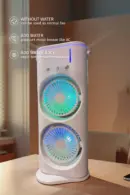 VISTORA'S Double End Mini Air Cooler Fan | 3-in-1 Air Mist Spray Cooler