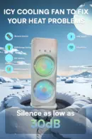 VISTORA'S Double End Mini Air Cooler Fan | 3-in-1 Air Mist Spray Cooler