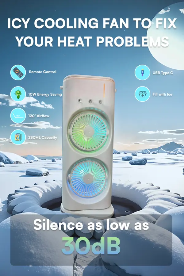 VISTORA'S Double End Mini Air Cooler Fan | 3-in-1 Air Mist Spray Cooler - Image 3