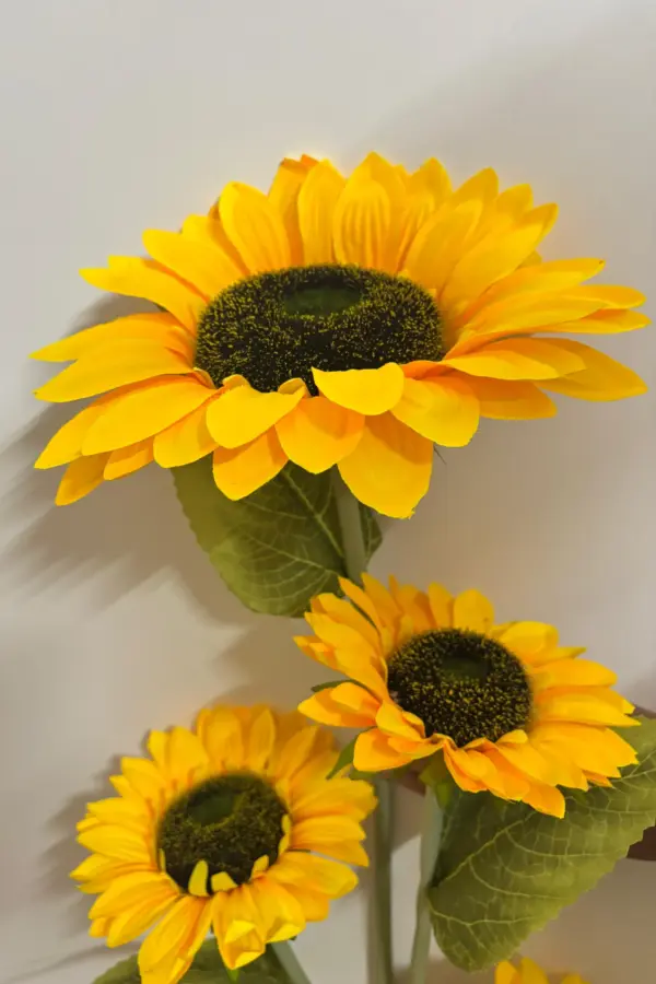 Sunshine Splendor Sunflower – 5-Head (40") | Long Stem Silk Artificial Flower - Image 2